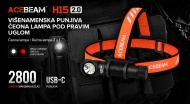 Acebeam H15 2.0 čeona lampa 2800 lumena i dometa 220 metara
