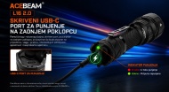 Acebeam L16 2.0 USB-C punjenje i indikator baterije