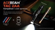 Acebeam TAC 2AA kompatibilnost sa različitim baterijama