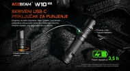 ACEBEAM W10 Pro skriveni USB-C priključak za punjenje