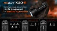 Acebeam X20-R načini upravljanja i režimi rada