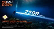 Acebeam D20 2.0 SFT40 LED lampa snage 2200 lumena
