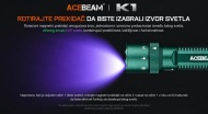 ACEBEAM K1 UV svetlo talasne dužine 365 nm
