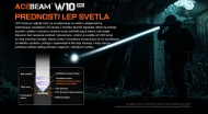 ACEBEAM W10 Pro prednosti LEP svetlosnog snopa