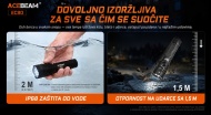 Acebeam EC90 IP68 zaštita i otpornost na udarce