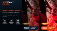 Acebeam UC20 crveno pomoćno svetlo sa dva nivoa jačine