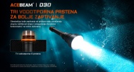 Acebeam D30 vodootporna konstrukcija sa tri O-prstena