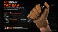 Acebeam TAC 2AA crna EDC lampa sa dvosmernom kopčom