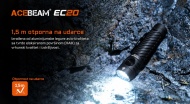 Acebeam EC20 otpornost na udarce do 1,5 metara