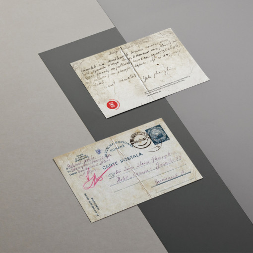 Replică după original - carte poștală trimisă de Gelu Gheorghiu familiei în timpul detenției