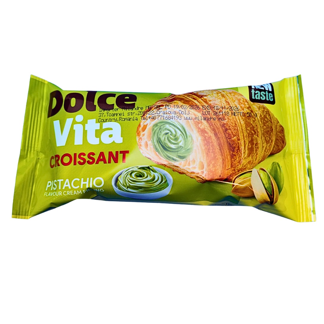 Bax 40 buc Croissante Dolce Vita 50g – Mixat 3 Sortimente (Fistic