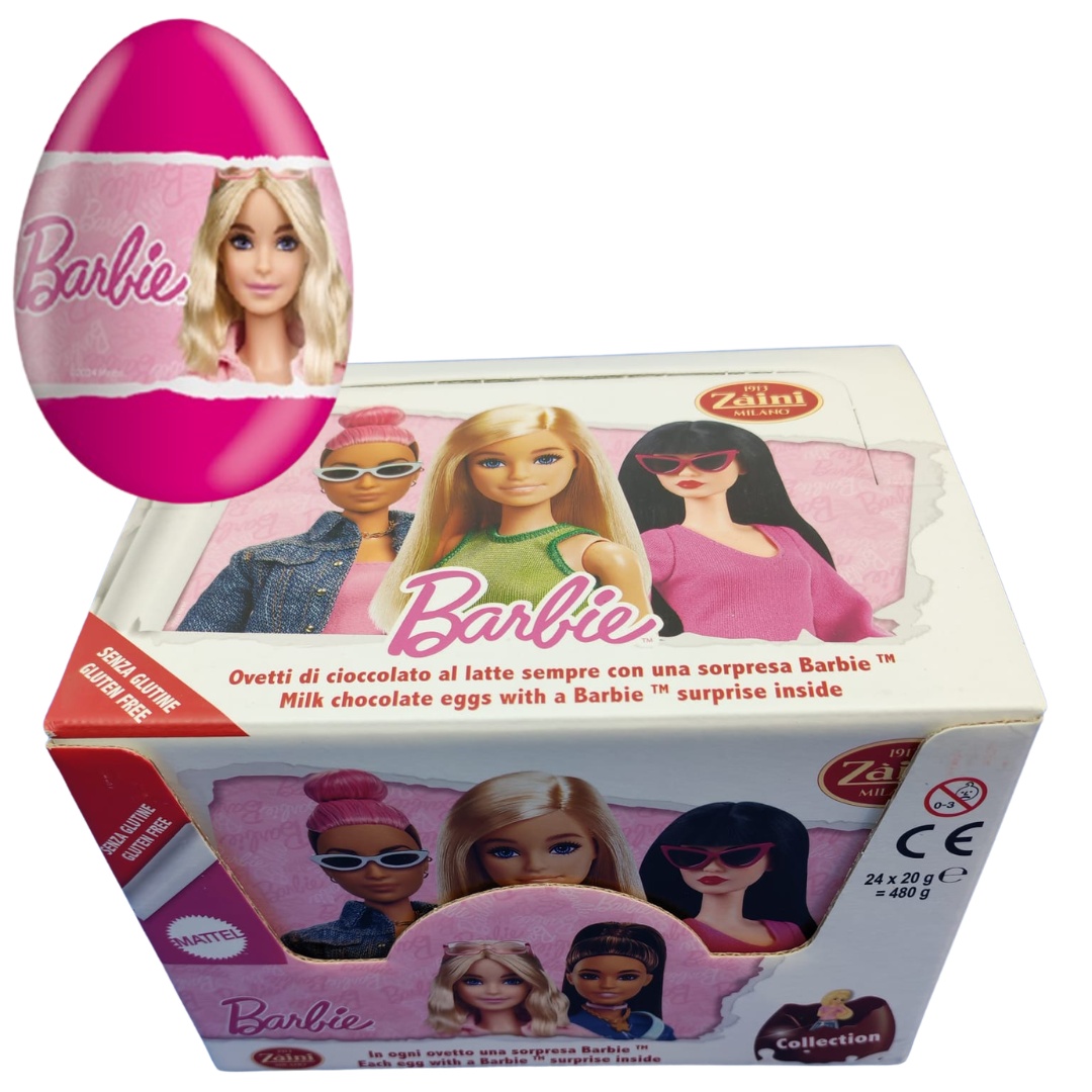 Ouă ciocolată Barbie Zaini 24x20g