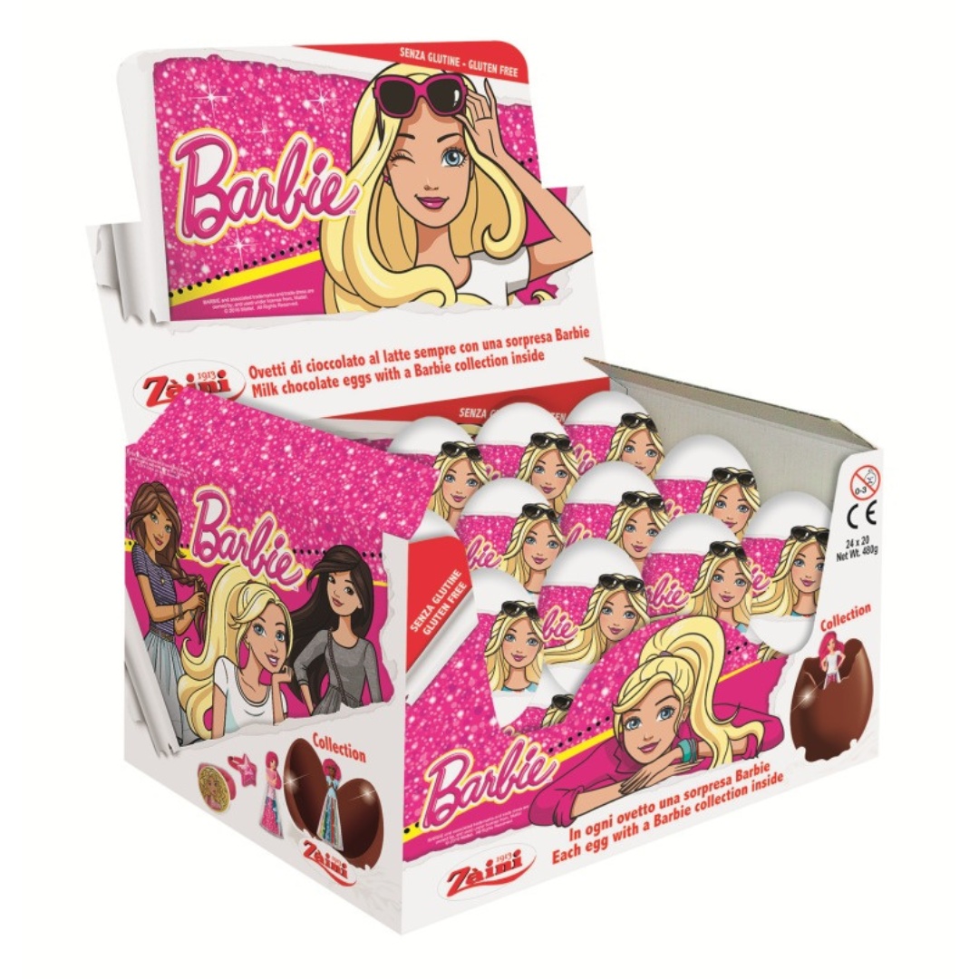 Ouă ciocolată Barbie Zaini 24x20g