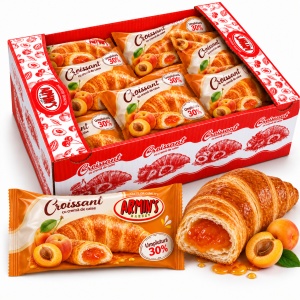 ARMIN'S Croissant cu Jeleu de Caise 40g (30 Buc/Cutie)