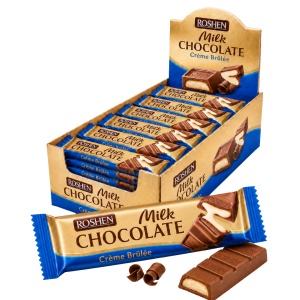 Batoane de ciocolată cu lapte și cremă brulle Roshen, 30 × 29 g