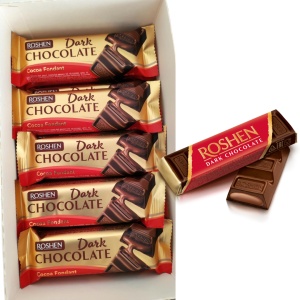 Batoane de ciocolată neagră cu fondant de cacao Roshen, 30 × 29 g - Img 4