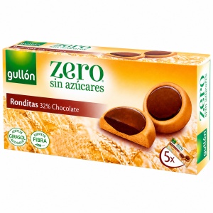 Biscuiți GULLON Ronditas cu Ciocolată FĂRĂ ZAHĂR 186g (16 Cutii/Bax) - Img 2