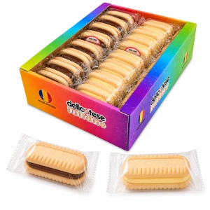 Biscuiți IULIANO cu cremă cacao și lămâie 36g (50 buc/cutie) – biscuiți sandwich tip Eugenia