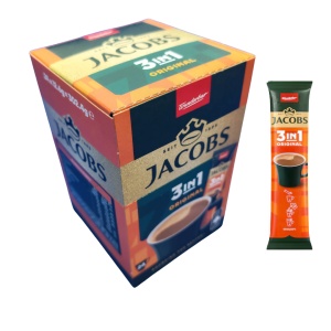 Cafea instant, JACOBS, 3 in 1, Original, 24 plicuri X 12.6 g - Img 3