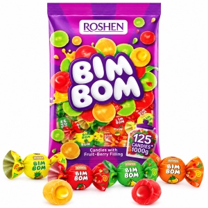 Dropsuri Roshen Bim-Bom cu umplutură cu arome de fructe, 1 kg - Img 2