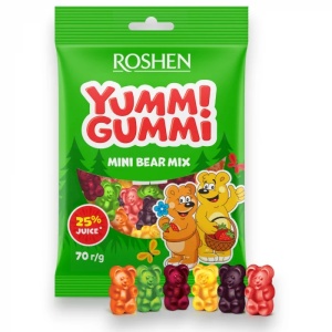 Jeleuri gumate ROSHEN Yummi Gummi Mini Bear Mix, 70 g