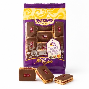 PATISIMO Fursecuri Choco Cherry glazurate cu cacao și umplutură de cireșe 350 g - Img 2