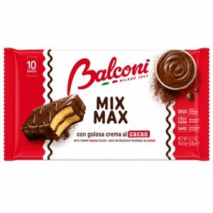 Prajituri glazurate, BALCONI, Mix Max Ciocolata, 10 x 35 g - Img 2