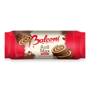 Rulada glazurata, BALCONI, cu crema de cacao, 300 g