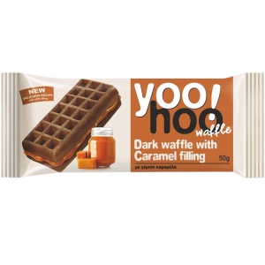 YOOHOO Gofre Sandwich cu Cremă de Caramel Sărat 50g (12 Buc/Cutie) - Img 2