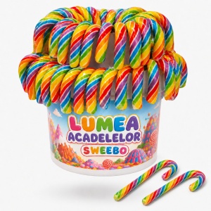 Acadele Bastonase Curcubeu SWEEBO, 80 X 30 g