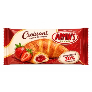 ARMIN'S Croissant cu Jeleu de Căpșuni 40g (30 Buc/Cutie) - Img 2