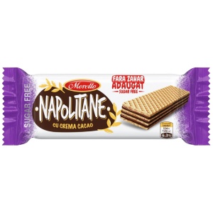 Bax Mixat Napolitane MORELLO FĂRĂ ZAHĂR 40 g – Cacao & Lămâie (24 buc/cutie - Img 3