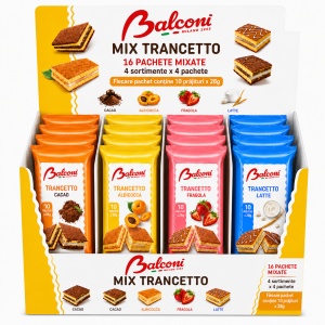Bax Mixat Prajituri TRANCETTO BALCONI – 16 Pachete X 280g (10 Prajituri X 28g/pachet)