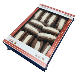 Biscuiți IULIANO cu Cacao și Cremă de Vanilie, Cutie 380 g - Img 2