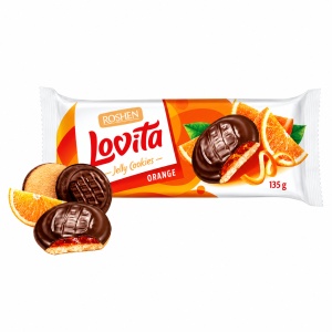 Biscuiți Roshen Lovita Jelly Cookies Orange, 135 g