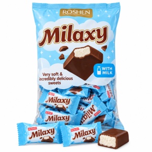 Bomboane Roshen Milaxy cu umplutură de sufleu și glazură de cacao, 1 kg - Img 2