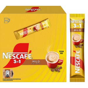 Cafea instant, NESCAFE, 3 in 1, Mild, 24 plicuri X 15 g