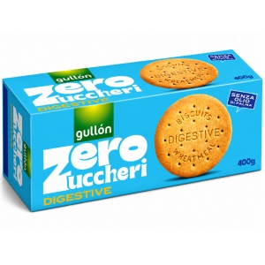 GULLON Biscuiți Digestivi din Făină INTEGRALA, FĂRĂ ZAHĂR 400 g (15/bax)