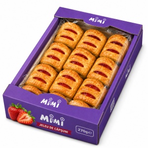 MIMI Pernuțe din Foietaj cu Umplutură de Căpșuni 270G