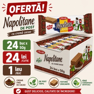 Napolitane DE POST, MORELLO, crema de cacao. 24 X 50 g - Img 3