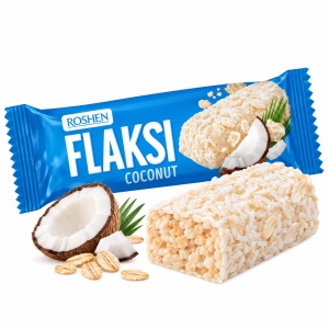 ROSHEN FLAKSI Bomboane Crocante cu Napolitană și Cocos 500 g – 50 bucăți