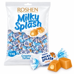 ROSHEN Milky Splash Caramele Moi cu Umplutură de Lapte 1 kg