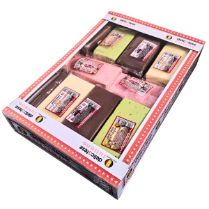 Set 25 buc Batoane Lapte Asortate, IULIANO, 85 g – Cacao, Vanilie, Fistic și Căpșuni - Img 2
