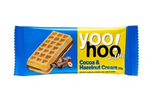 YOOHOO Gofre Sandwich cu Cremă de Cacao și Alune 50g (12 Buc/Cutie) - Img 4