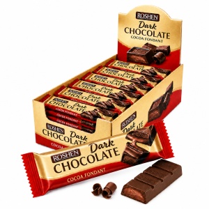 Batoane de ciocolată neagră cu fondant de cacao Roshen, 30 × 29 g