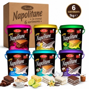Bax 6 Găleți Napolitane MORELLO 1KG – 6 Sortimente Asortate