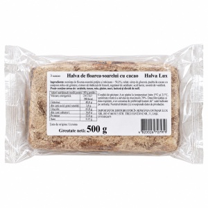 Bax Halva Lux cu cacao, felii, 10 × 500 g - Img 2