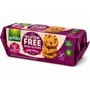 Biscuiți cu picături de ciocolată FĂRĂ ZAHĂR și FĂRĂ GLUTEN Gullon, 125g (12/bax)