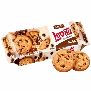 Biscuiți Roshen Lovita Cookies Classic Cocoa, 150 g