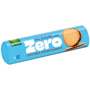 Biscuiți Sandwich Gullon cu cremă de ciocolată FĂRĂ ZAHĂR 250 g (18/bax) - Img 3